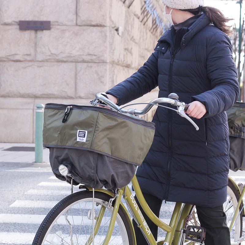 から厳選した 自転車 前カゴカバー 盗難防止 グレー ダブルファスナー